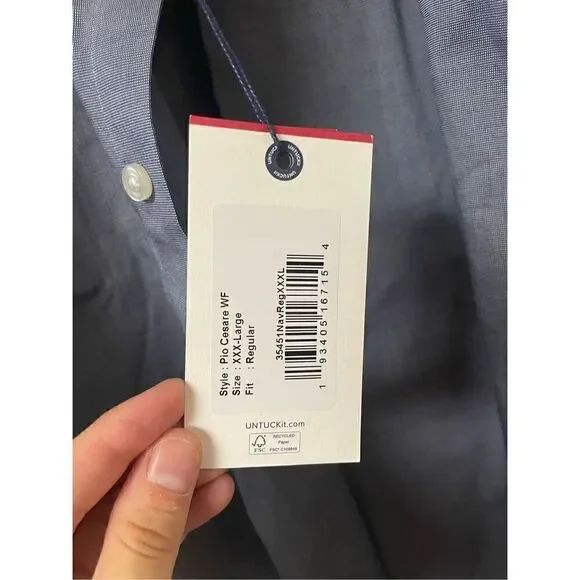 UNTUCKit Pio Cesare Shirt Regular Fit Mens XXXL Wrinkle Free Casual Button Up - Picture 2 of 7